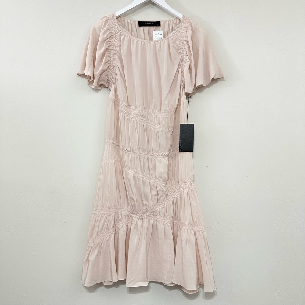 Thakoon Silk Nude Ruched Dress